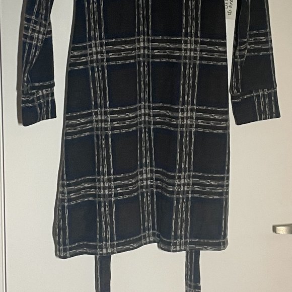 NWT | Dex | Navy & Charcoal Plaid Dress | Medium - Picture 3 of 7